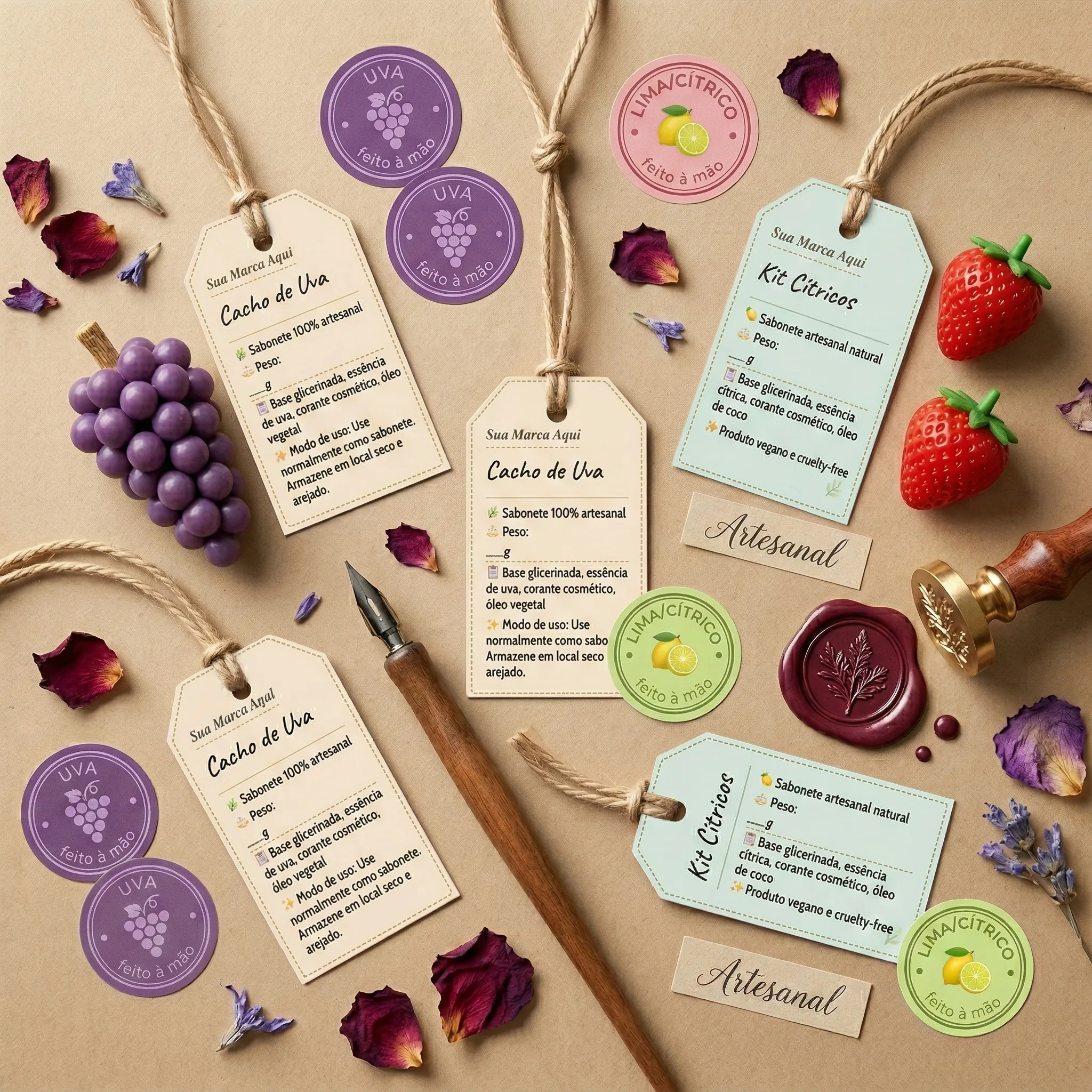 Kit de Tags e Etiquetas Editáveis